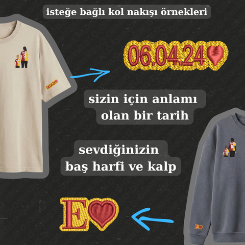 Sarı-Kırmızı Formalı Anne-Çocuk: El Ele