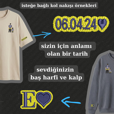 Sarı-Lacivert Formalı Baba-Çocuk: El Ele