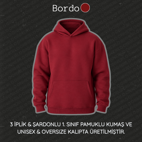 Kişiye Özel Yazı & Logo Nakışlı - Hoodie (Kapüşonlu)