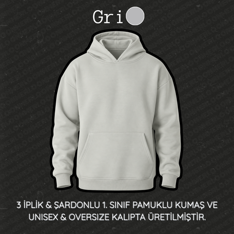 Kişiye Özel Yazı & Logo Nakışlı - Hoodie (Kapüşonlu)