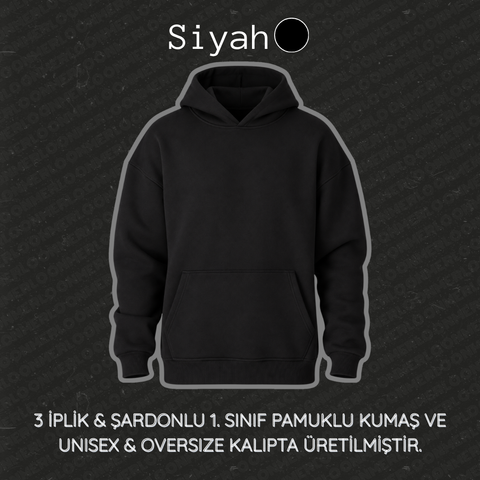 Kişiye Özel Yazı & Logo Nakışlı - Hoodie (Kapüşonlu)