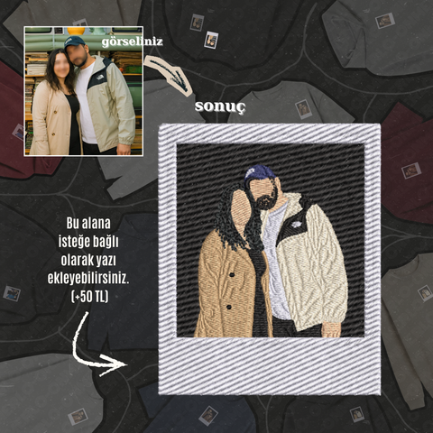 Polaroid Çerçeveli Fotoğraf Nakışı