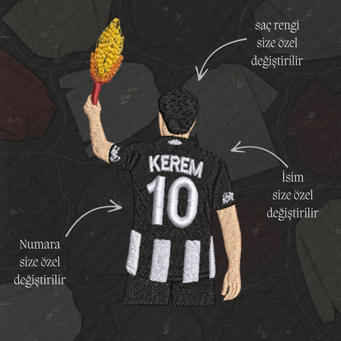 Siyah-Beyaz Formalı Erkek Karakter