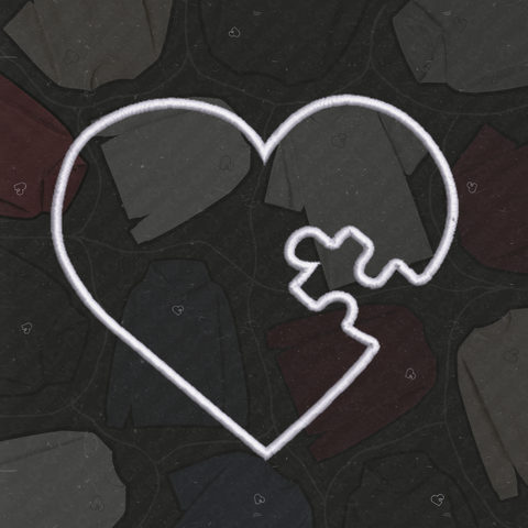 Puzzle boşluklu Kalp