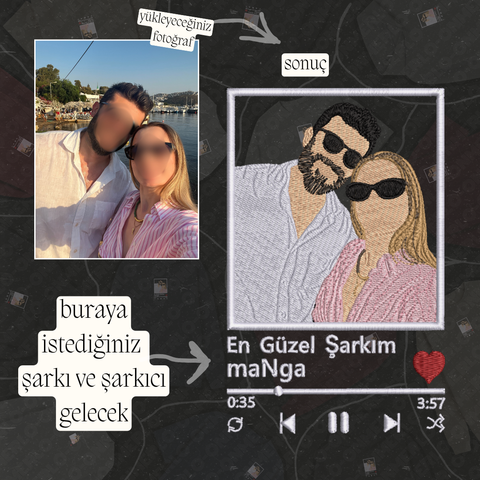 Müzik Çalar + Fotoğraf Nakışı