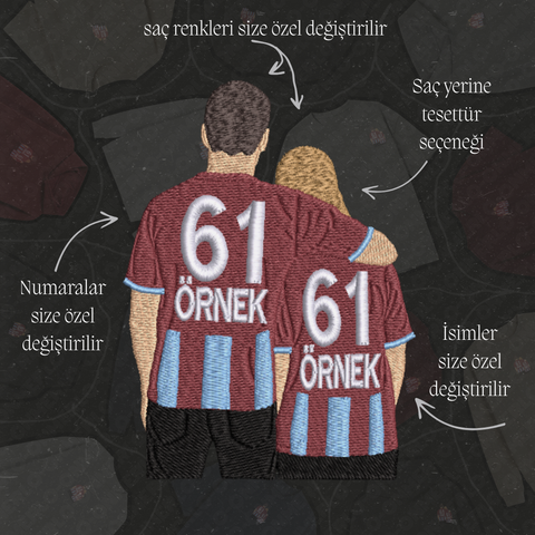 Bordo-Mavi Formalı Sevgili-Taraftar