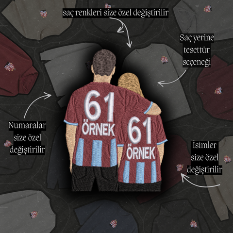Bordo-Mavi Formalı Sevgili-Taraftar