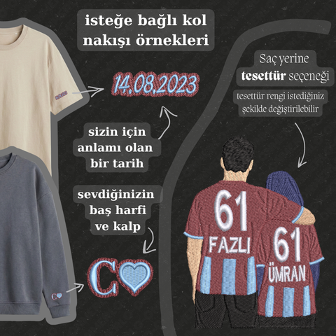 Bordo-Mavi Formalı Sevgili-Taraftar