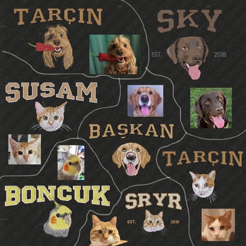 Büyük İsimli Yazılı Hayvan Nakışı